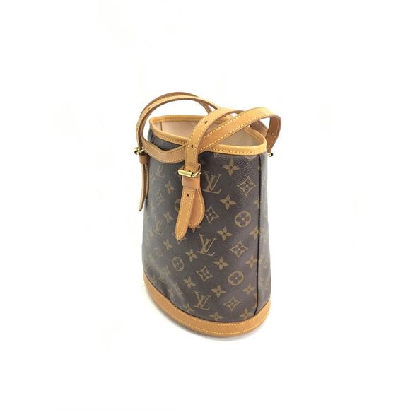 Louis Vuitton Petit Bucket Tote Bag Monogram Canvas Brown - Picture 2 of 6